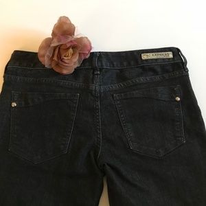 Express Stella Regular Fit Low Rise Jeans Dark Was